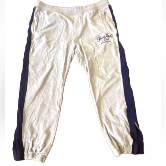 Sean John Gray and Navy Men’s Joggers - Picture 1 of 8